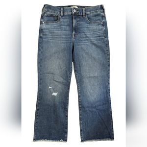 UpWest blue distressed boot cut blue jeans  Medium M Raw Hem